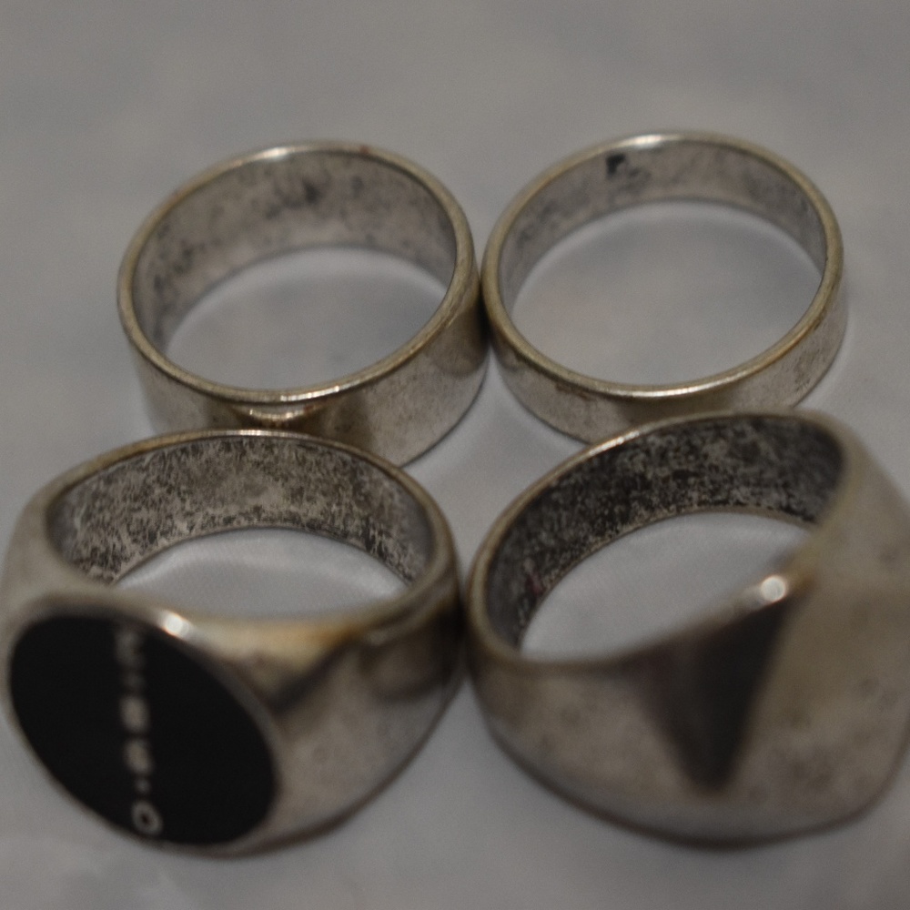 Silver Rings (4 Pack) Small/Medium
